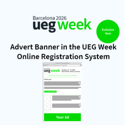 Advert Banner in the UEG Week Online Registration System