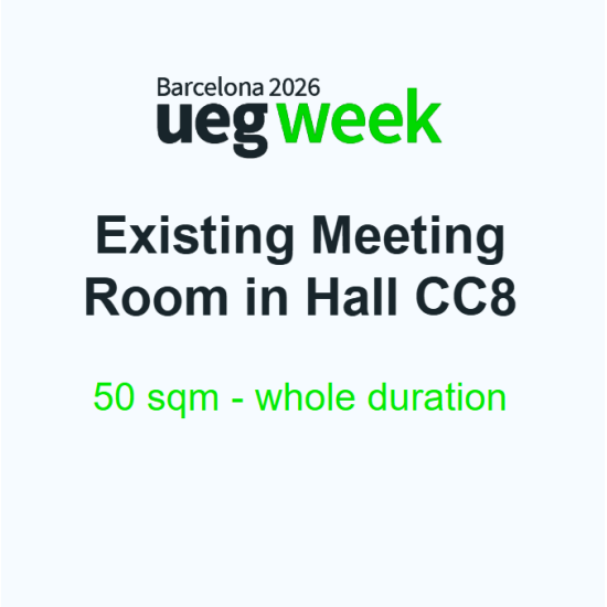 Existing  Meeting Room in Hall CC8 - 50 sqm - whole duration
