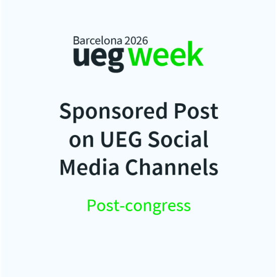 Sponsored Post on UEG Social Media Channels - Post-Congress